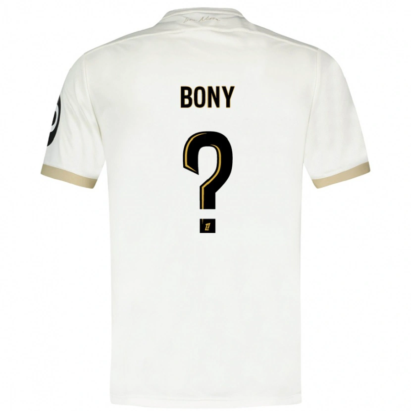 Danxen Mænd Geoffroy Bony #0 Hvidguld Udebane Spillertrøjer 2024/25 Trøje T-Shirt