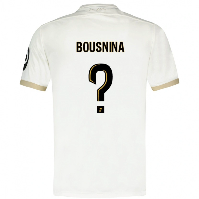Danxen Mænd Farès Bousnina #0 Hvidguld Udebane Spillertrøjer 2024/25 Trøje T-Shirt