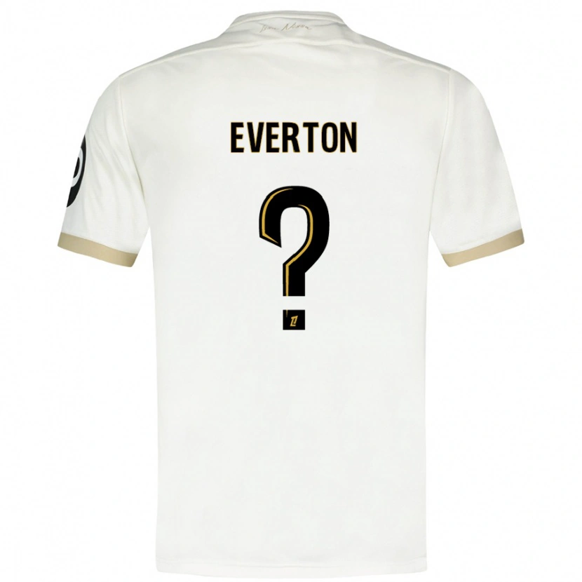 Danxen Mænd Everton #0 Hvidguld Udebane Spillertrøjer 2024/25 Trøje T-Shirt