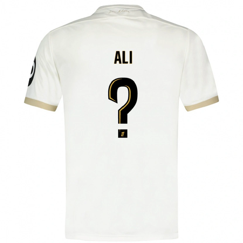 Danxen Mænd Kéfren Ali #0 Hvidguld Udebane Spillertrøjer 2024/25 Trøje T-Shirt