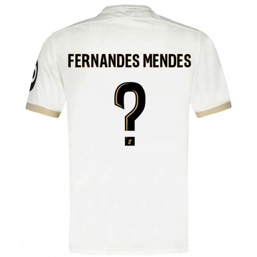 Danxen Mænd Mathis Fernandes Mendes #0 Hvidguld Udebane Spillertrøjer 2024/25 Trøje T-Shirt