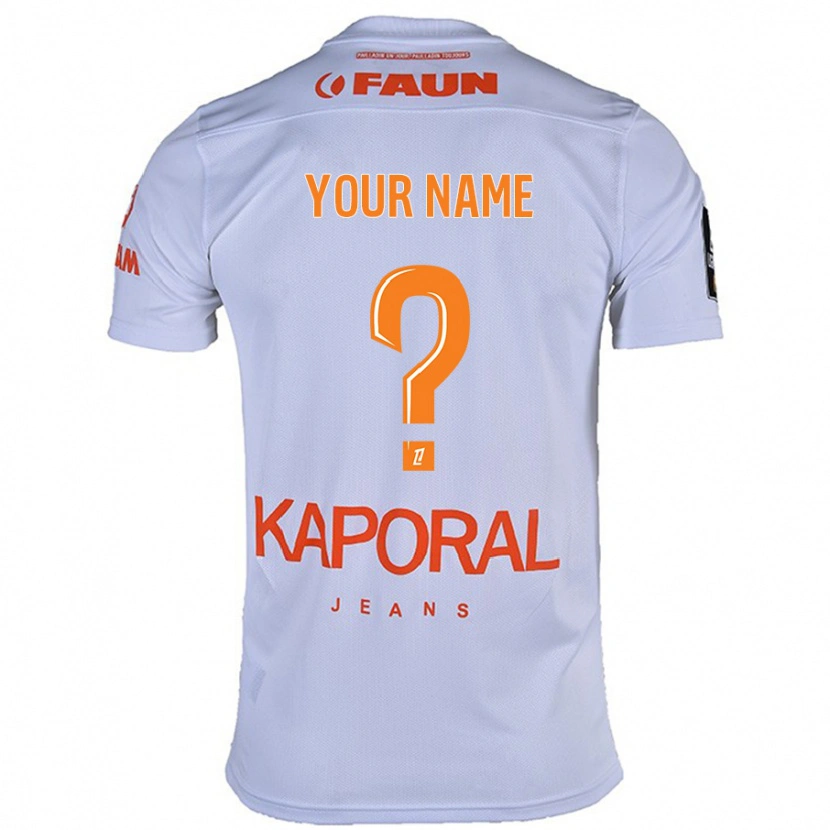 Danxen Mænd Dit Navn #0 Hvid Udebane Spillertrøjer 2024/25 Trøje T-Shirt
