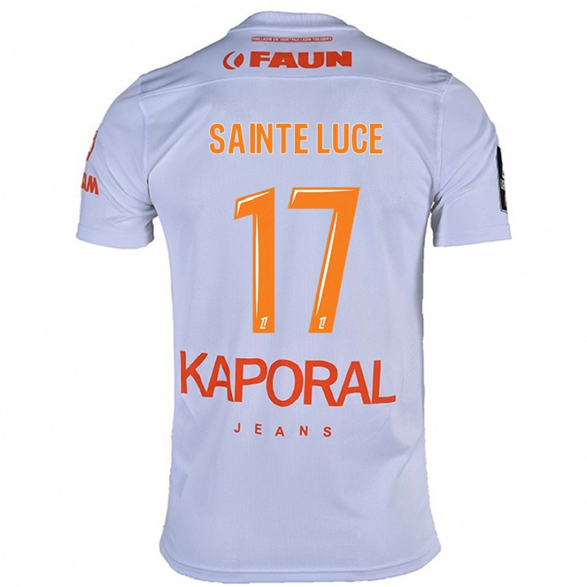 Danxen Mænd Théo Sainte-Luce #17 Hvid Udebane Spillertrøjer 2024/25 Trøje T-Shirt