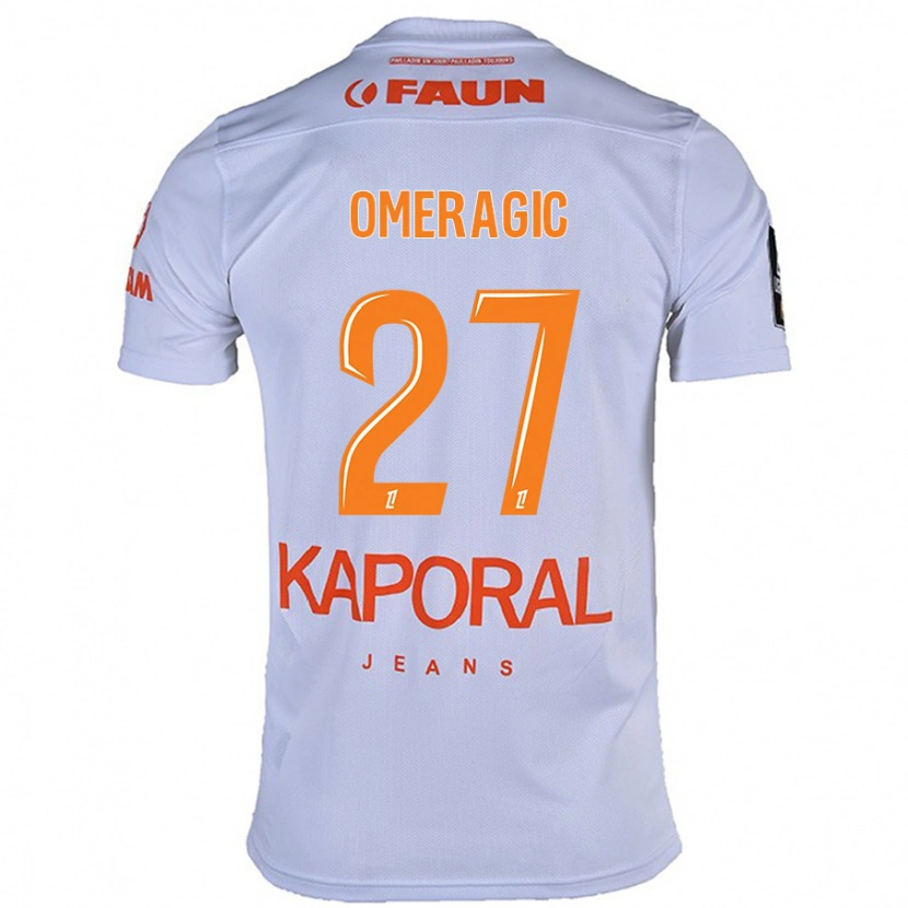 Danxen Mænd Becir Omeragic #27 Hvid Udebane Spillertrøjer 2024/25 Trøje T-Shirt
