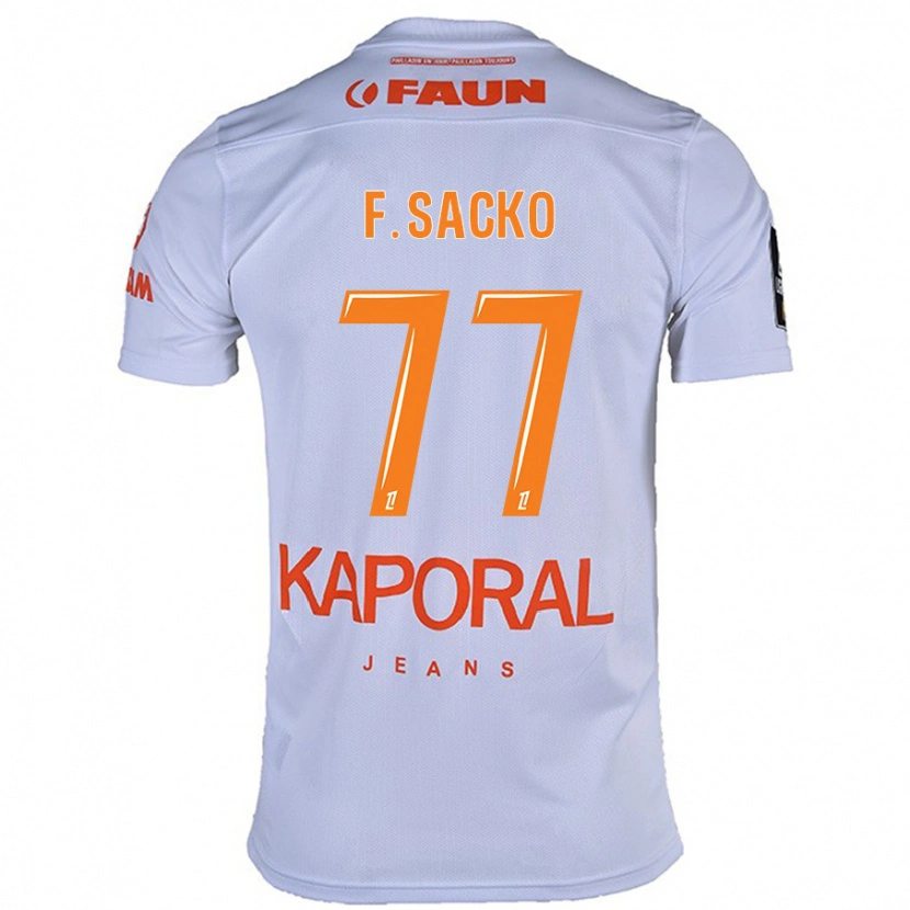 Danxen Mænd Falaye Sacko #77 Hvid Udebane Spillertrøjer 2024/25 Trøje T-Shirt