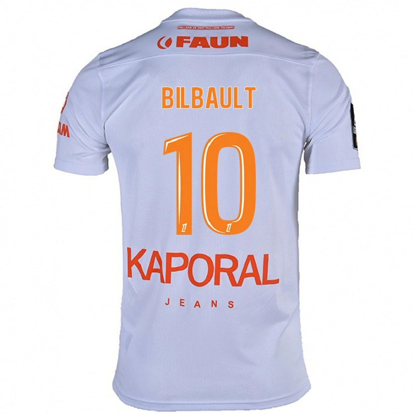 Danxen Mænd Charlotte Bilbault #10 Hvid Udebane Spillertrøjer 2024/25 Trøje T-Shirt