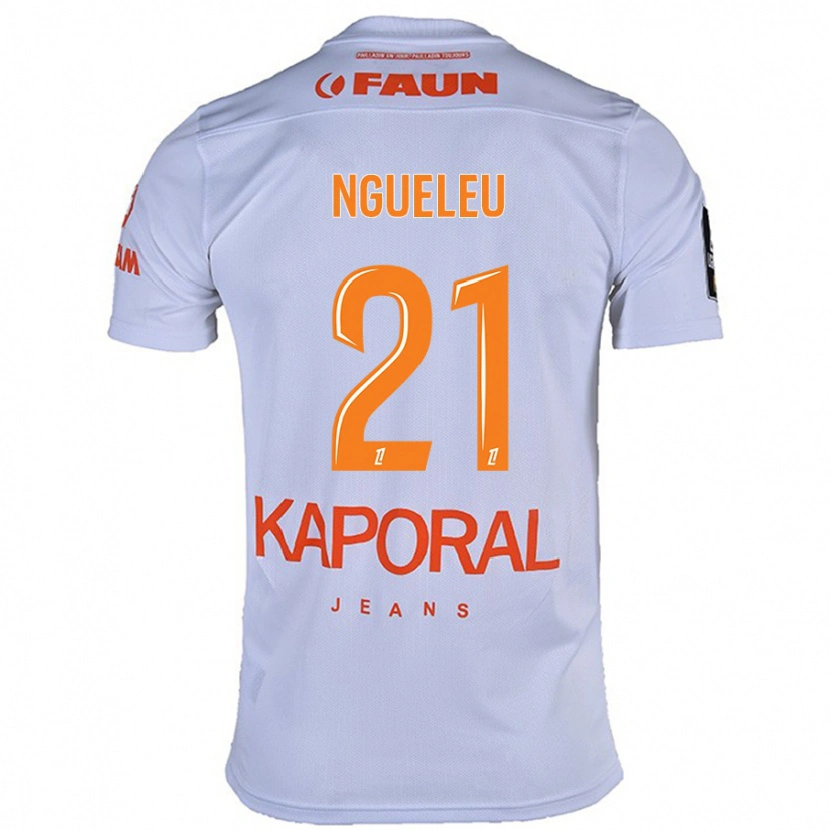 Danxen Mænd Nina Ngueleu #21 Hvid Udebane Spillertrøjer 2024/25 Trøje T-Shirt