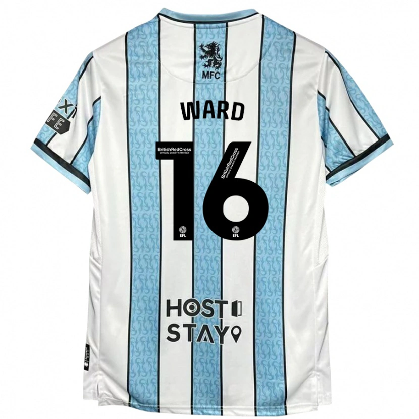 Danxen Mænd Francesca Ward #16 Hvid Blå Udebane Spillertrøjer 2024/25 Trøje T-Shirt