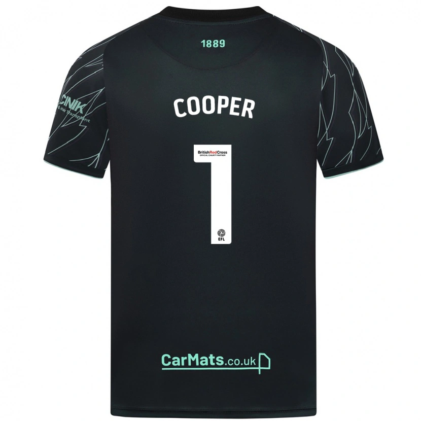 Danxen Mænd Michael Cooper #1 Sort Grøn Udebane Spillertrøjer 2024/25 Trøje T-Shirt