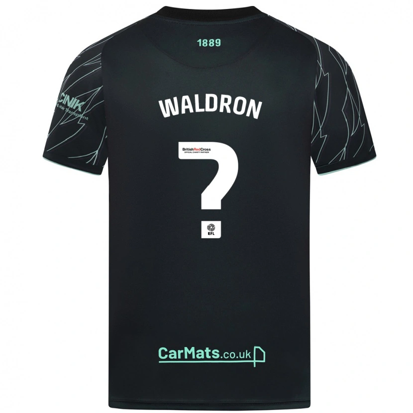 Danxen Mænd Jack Waldron #0 Sort Grøn Udebane Spillertrøjer 2024/25 Trøje T-Shirt