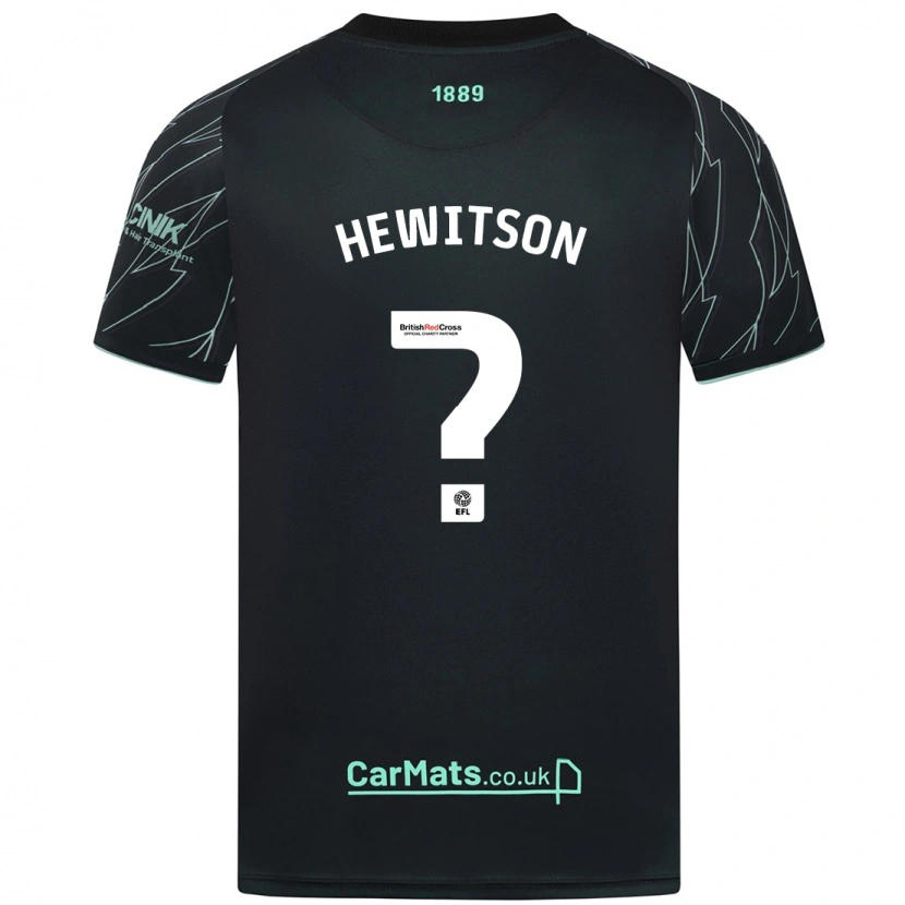 Danxen Mænd Coby Hewitson #0 Sort Grøn Udebane Spillertrøjer 2024/25 Trøje T-Shirt
