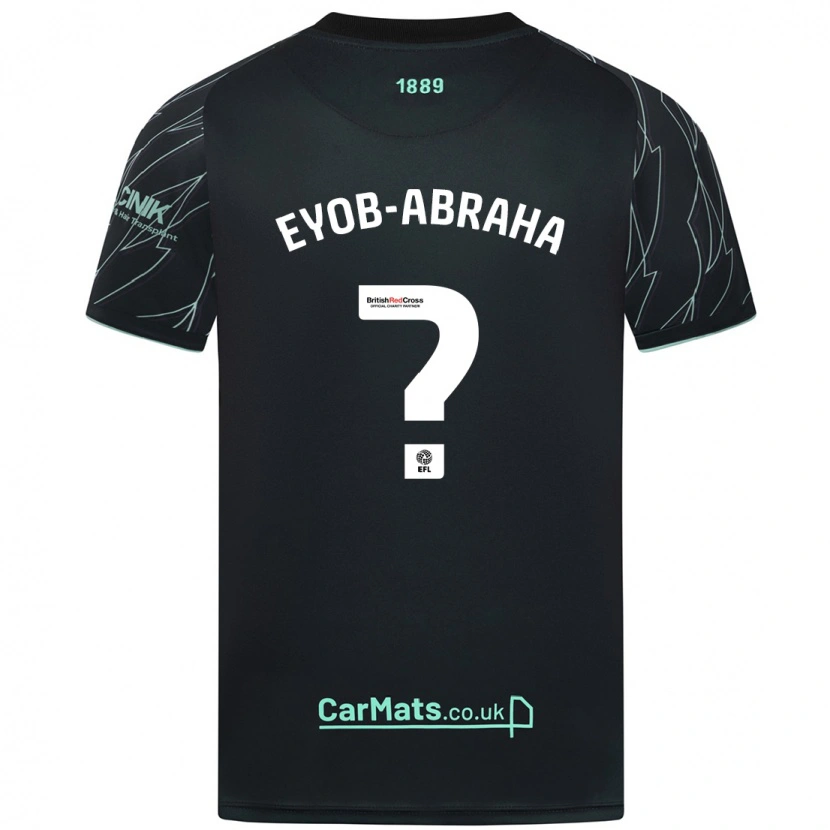 Danxen Mænd Siem Eyob-Abraha #0 Sort Grøn Udebane Spillertrøjer 2024/25 Trøje T-Shirt