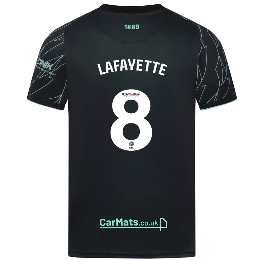 Danxen Mænd Abbie Lafayette #8 Sort Grøn Udebane Spillertrøjer 2024/25 Trøje T-Shirt
