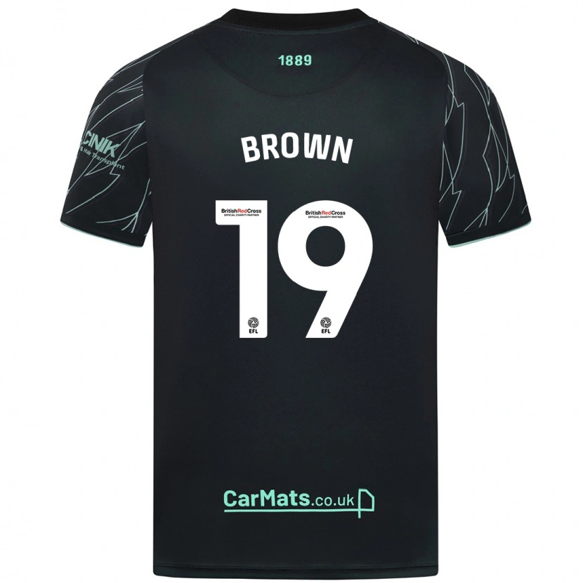 Danxen Mænd Alanta Brown #19 Sort Grøn Udebane Spillertrøjer 2024/25 Trøje T-Shirt