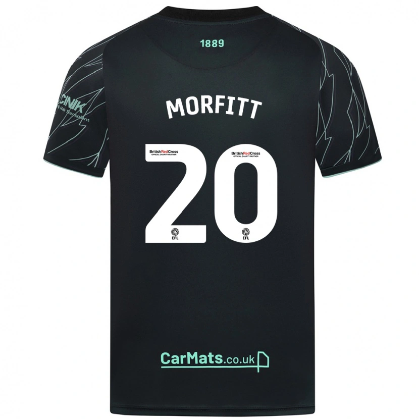 Danxen Mænd Izzy Morfitt #20 Sort Grøn Udebane Spillertrøjer 2024/25 Trøje T-Shirt
