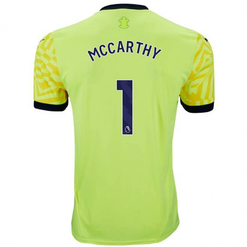 Danxen Mænd Alex Mccarthy #1 Gul Udebane Spillertrøjer 2024/25 Trøje T-Shirt