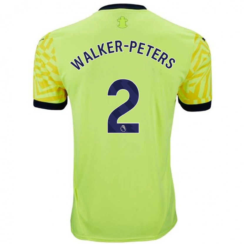 Danxen Mænd Kyle Walker-Peters #2 Gul Udebane Spillertrøjer 2024/25 Trøje T-Shirt