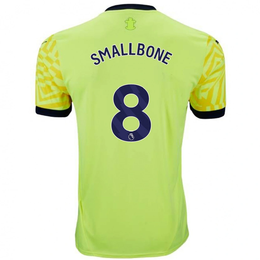 Danxen Mænd Will Smallbone #8 Gul Udebane Spillertrøjer 2024/25 Trøje T-Shirt