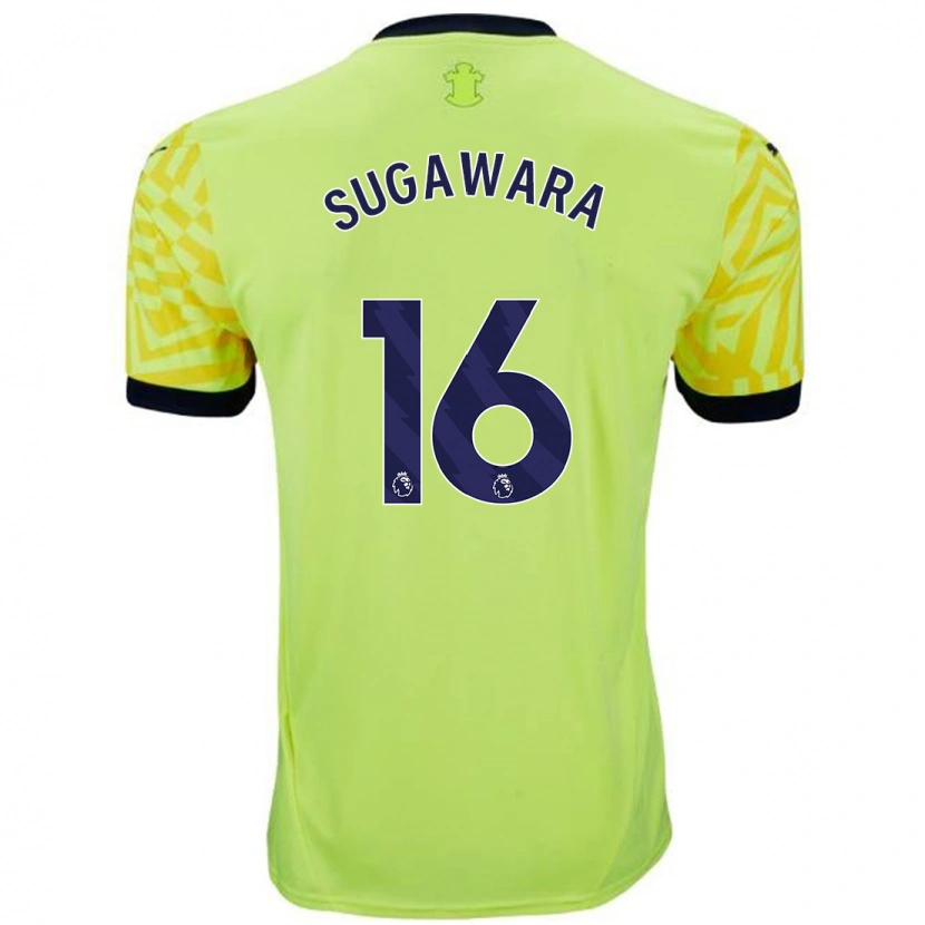 Danxen Mænd Yukinari Sugawara #16 Gul Udebane Spillertrøjer 2024/25 Trøje T-Shirt