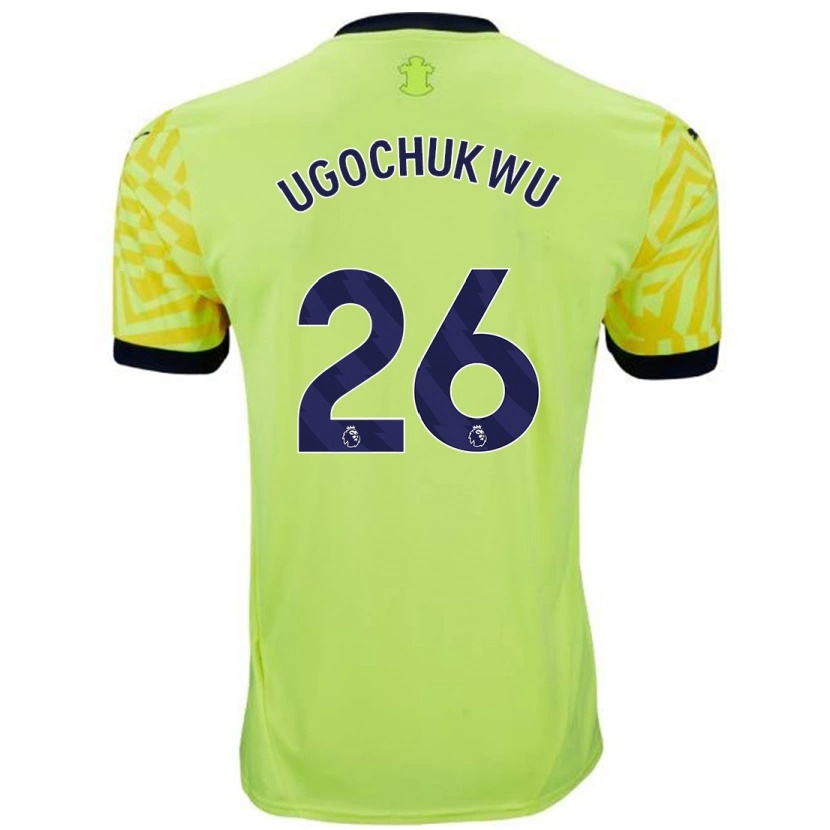 Danxen Mænd Lesley Ugochukwu #26 Gul Udebane Spillertrøjer 2024/25 Trøje T-Shirt