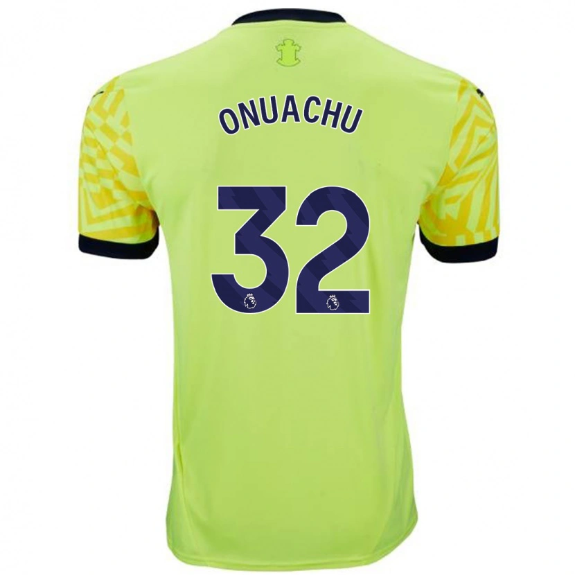 Danxen Mænd Paul Onuachu #32 Gul Udebane Spillertrøjer 2024/25 Trøje T-Shirt