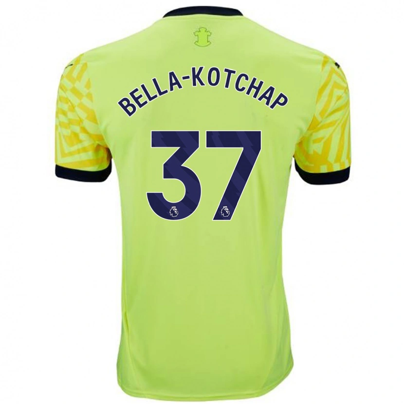 Danxen Mænd Armel Bella-Kotchap #37 Gul Udebane Spillertrøjer 2024/25 Trøje T-Shirt