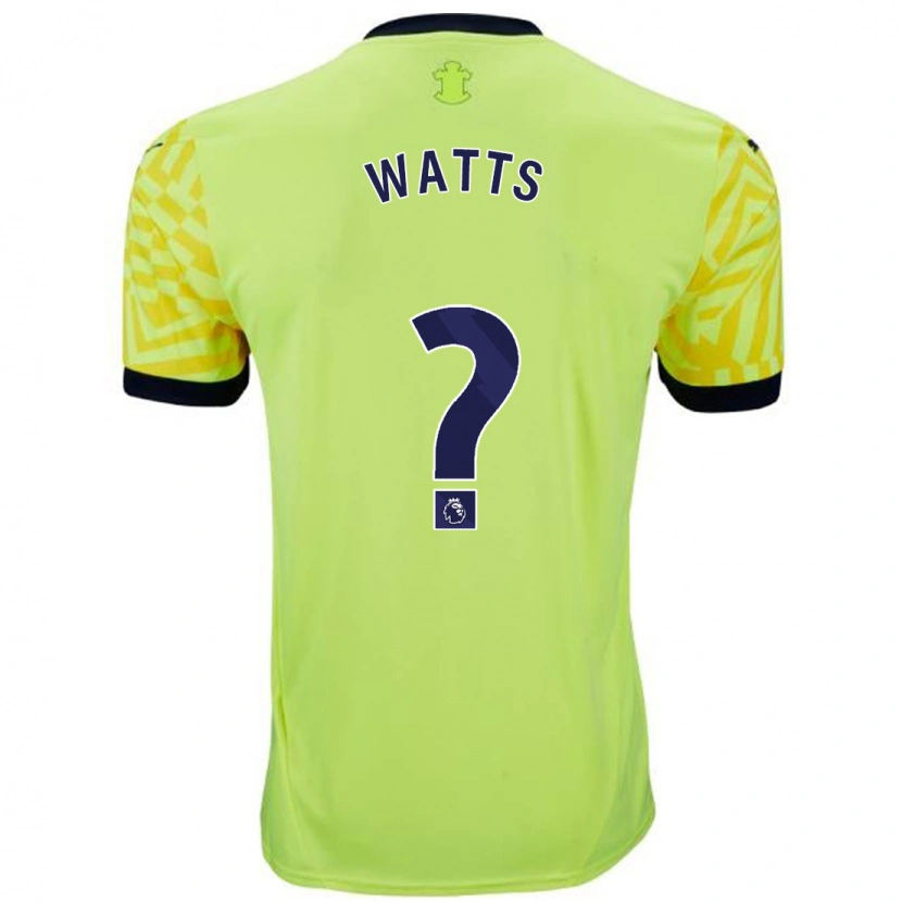 Danxen Mænd Harry Watts #0 Gul Udebane Spillertrøjer 2024/25 Trøje T-Shirt