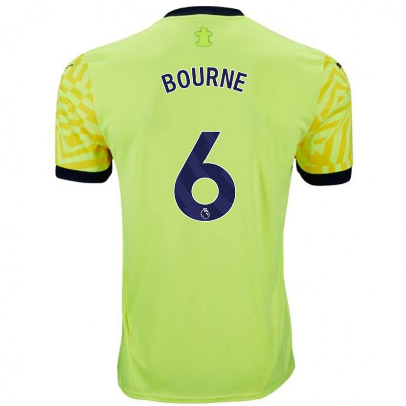 Danxen Mænd Tara Bourne #6 Gul Udebane Spillertrøjer 2024/25 Trøje T-Shirt
