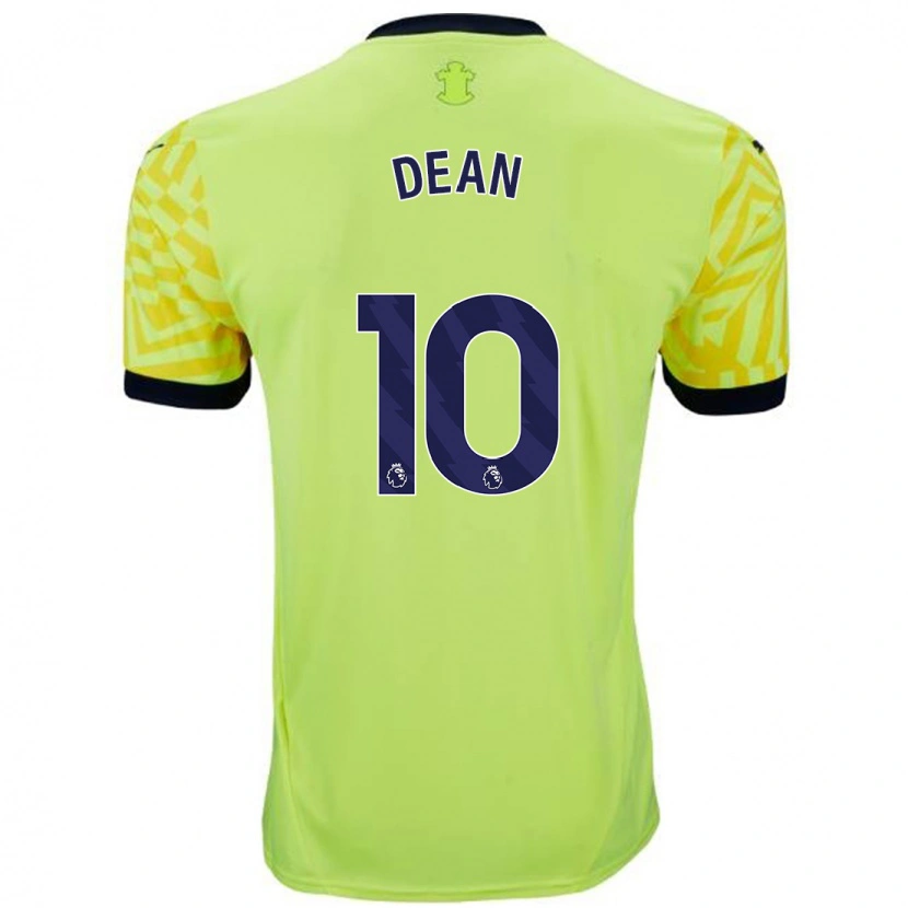 Danxen Mænd Rianna Dean #10 Gul Udebane Spillertrøjer 2024/25 Trøje T-Shirt