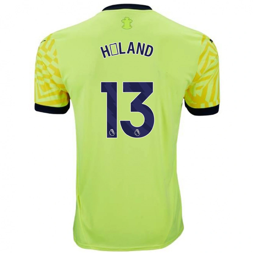 Danxen Mænd Benedicte Håland #13 Gul Udebane Spillertrøjer 2024/25 Trøje T-Shirt