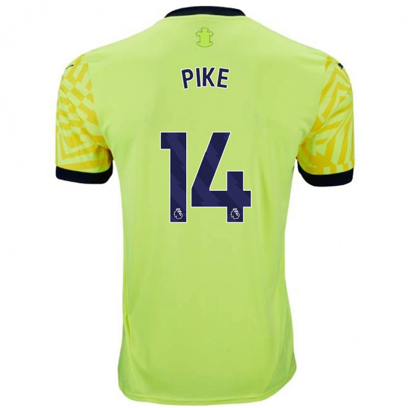 Danxen Mænd Molly Pike #14 Gul Udebane Spillertrøjer 2024/25 Trøje T-Shirt