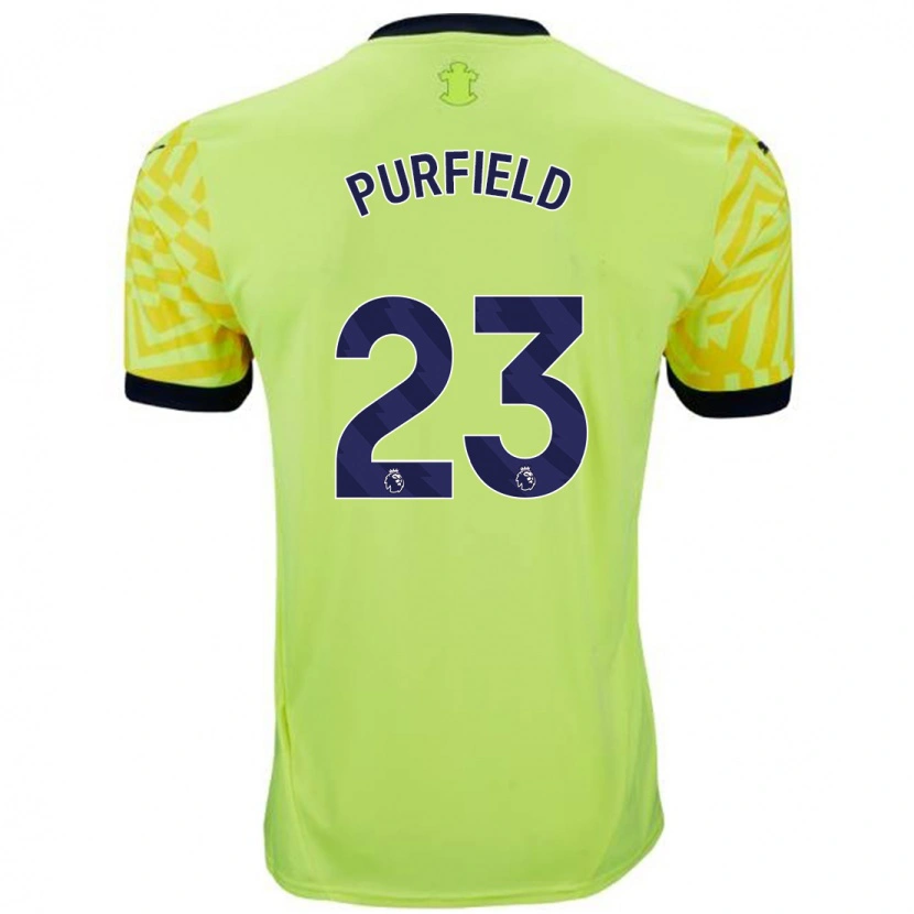 Danxen Mænd Jemma Elizabeth Purfield #23 Gul Udebane Spillertrøjer 2024/25 Trøje T-Shirt