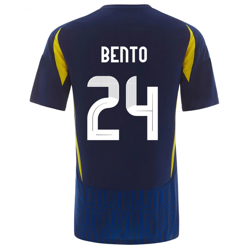 Danxen Mænd Bento #24 Blå Gul Udebane Spillertrøjer 2024/25 Trøje T-Shirt