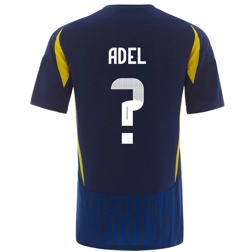 Danxen Mænd Aida Adel #0 Blå Gul Udebane Spillertrøjer 2024/25 Trøje T-Shirt