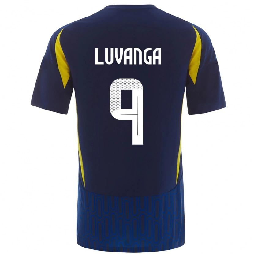 Danxen Mænd Clara Luvanga #9 Blå Gul Udebane Spillertrøjer 2024/25 Trøje T-Shirt