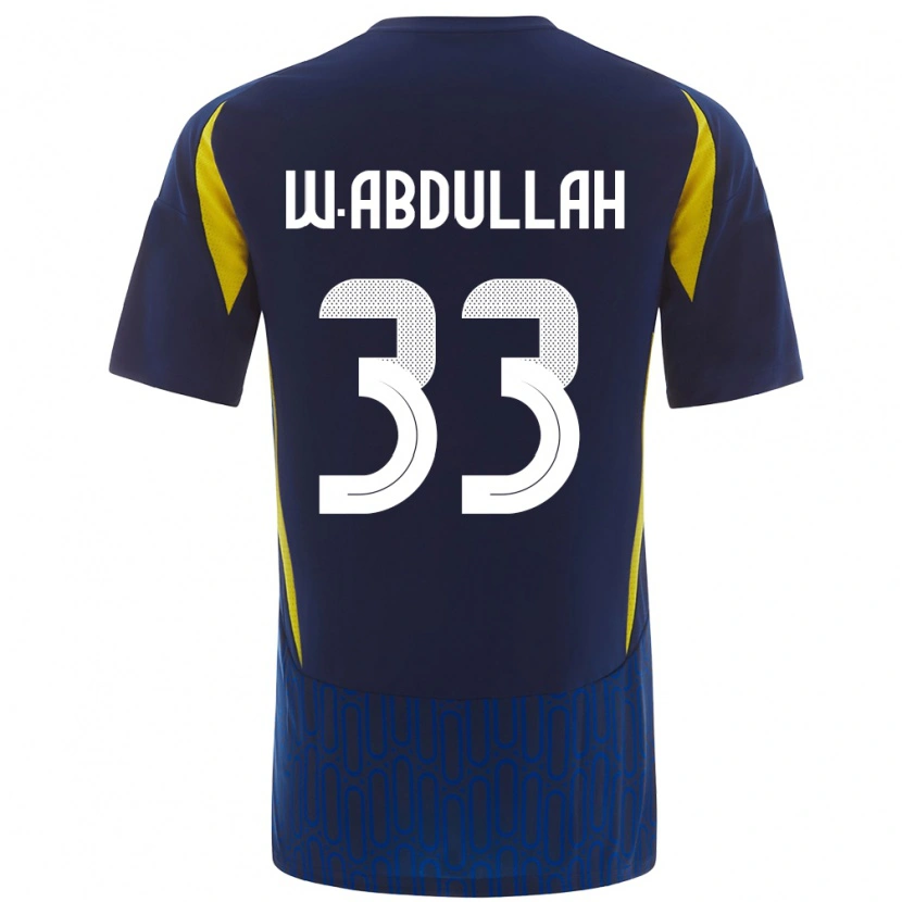 Danxen Mænd Waleed Abdullah #33 Blå Gul Udebane Spillertrøjer 2024/25 Trøje T-Shirt