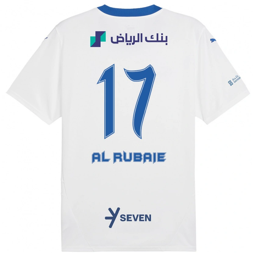 Danxen Mænd Mohammed Al-Rubaie #17 Hvid Blå Udebane Spillertrøjer 2024/25 Trøje T-Shirt