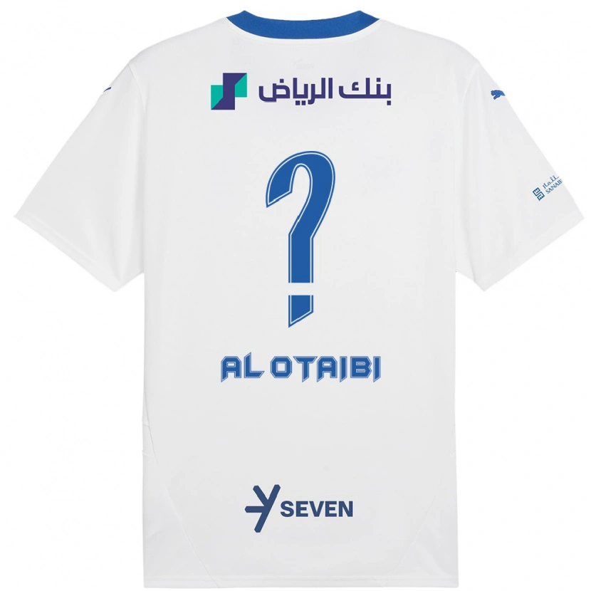 Danxen Mænd Majd Al-Otaibi #0 Hvid Blå Udebane Spillertrøjer 2024/25 Trøje T-Shirt