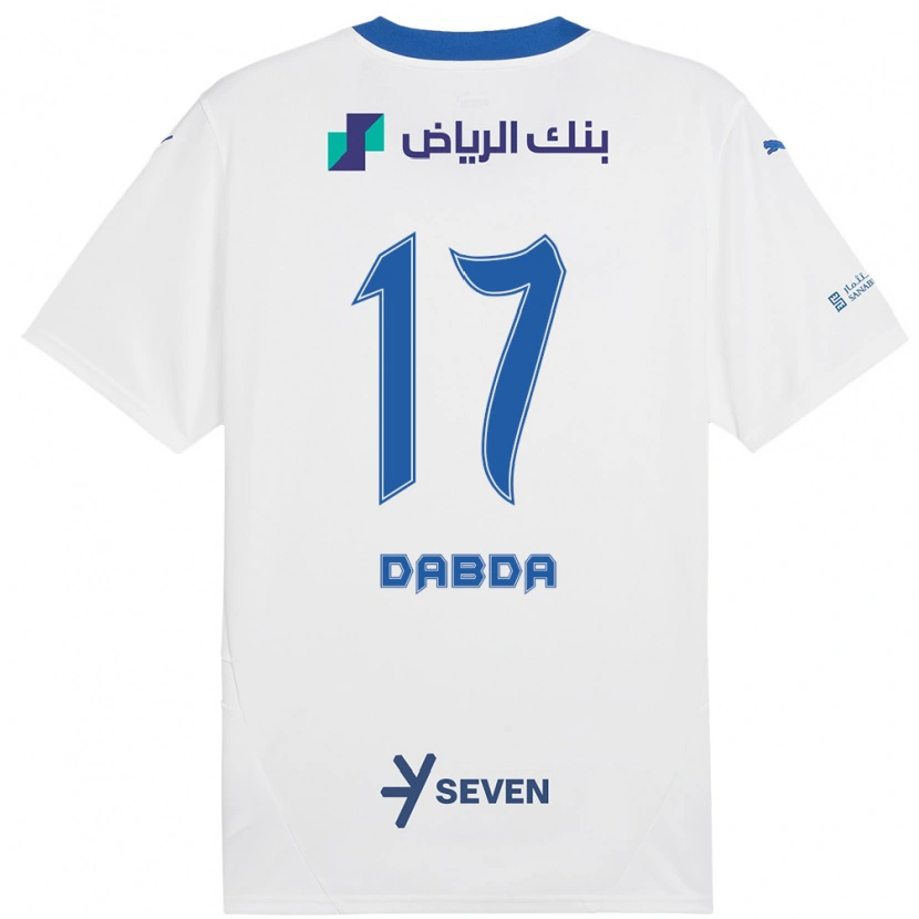 Danxen Mænd Claudia Dabda #17 Hvid Blå Udebane Spillertrøjer 2024/25 Trøje T-Shirt