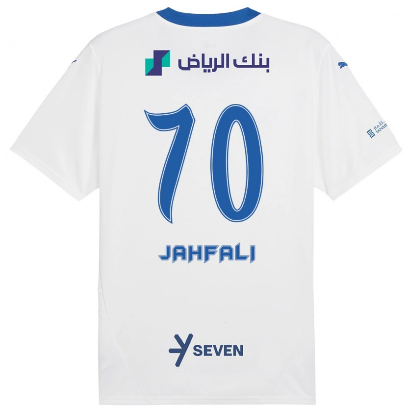 Danxen Mænd Mohammed Jahfali #70 Hvid Blå Udebane Spillertrøjer 2024/25 Trøje T-Shirt