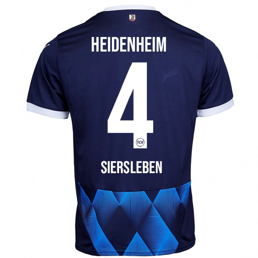 Danxen Mænd Tim Siersleben #4 Mørk Marineblå Udebane Spillertrøjer 2024/25 Trøje T-Shirt