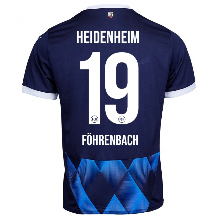 Danxen Mænd Jonas Föhrenbach #19 Mørk Marineblå Udebane Spillertrøjer 2024/25 Trøje T-Shirt
