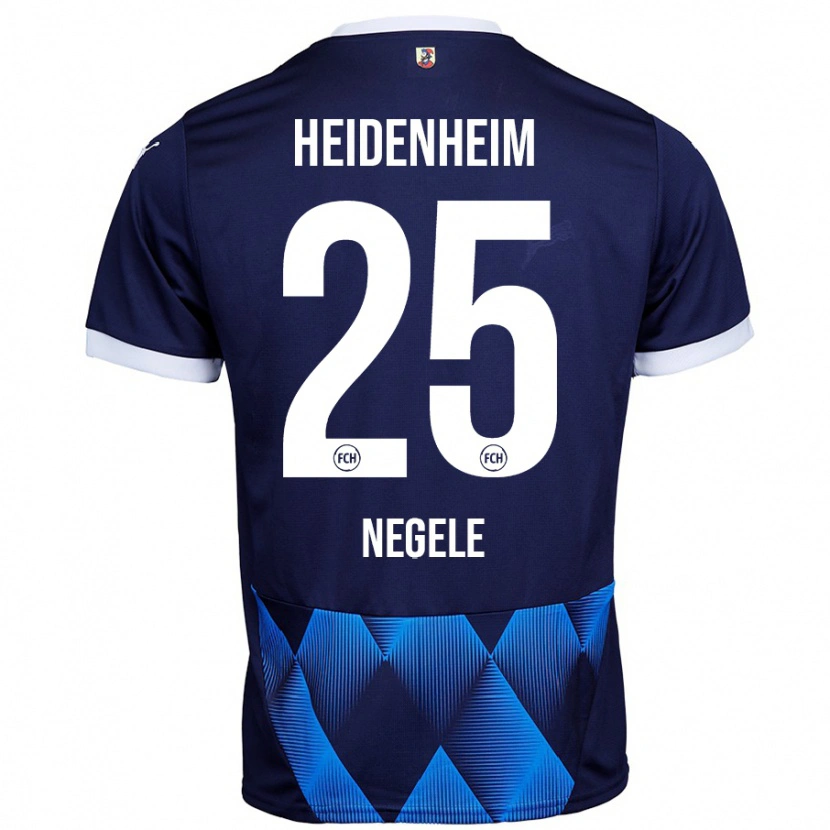 Danxen Mænd Christopher Negele #25 Mørk Marineblå Udebane Spillertrøjer 2024/25 Trøje T-Shirt