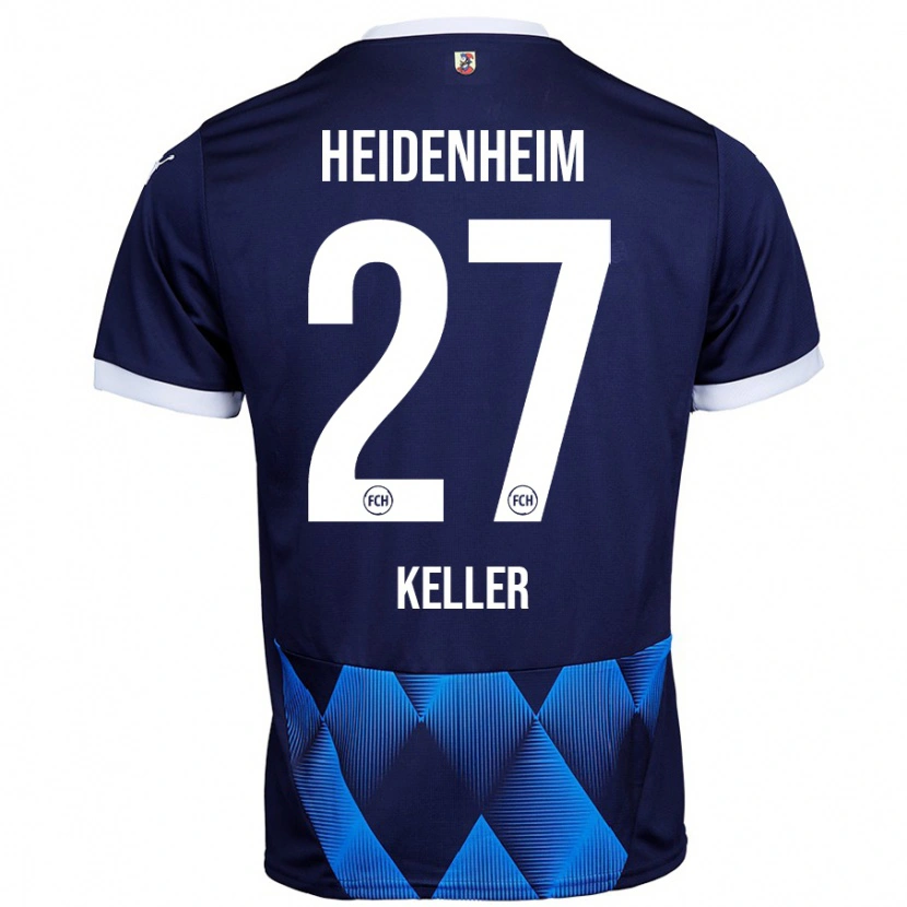 Danxen Mænd Thomas Keller #27 Mørk Marineblå Udebane Spillertrøjer 2024/25 Trøje T-Shirt