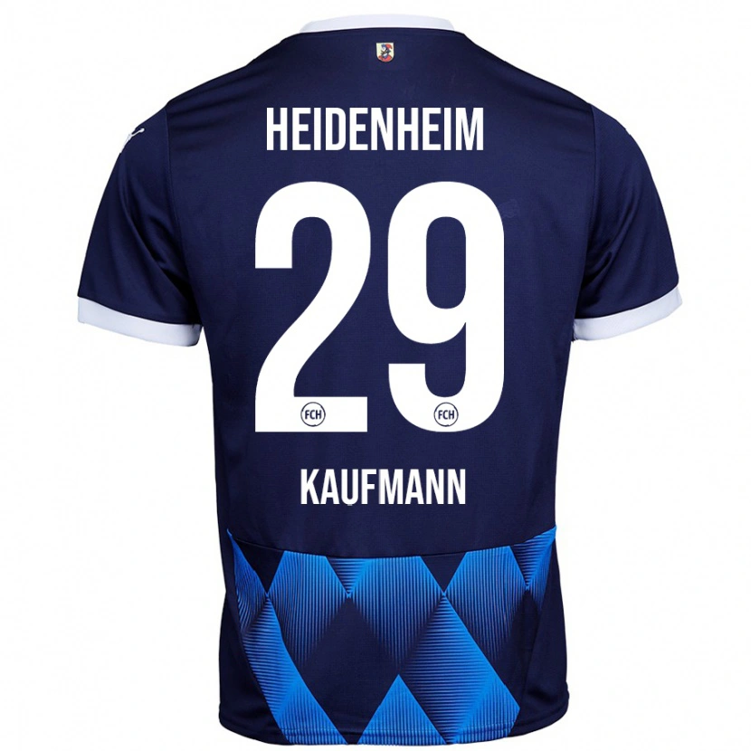 Danxen Mænd Mikkel Kaufmann #29 Mørk Marineblå Udebane Spillertrøjer 2024/25 Trøje T-Shirt