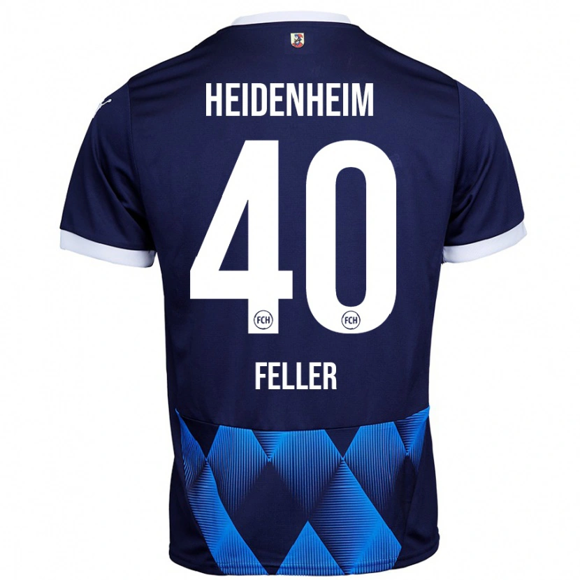 Danxen Mænd Frank Feller #40 Mørk Marineblå Udebane Spillertrøjer 2024/25 Trøje T-Shirt