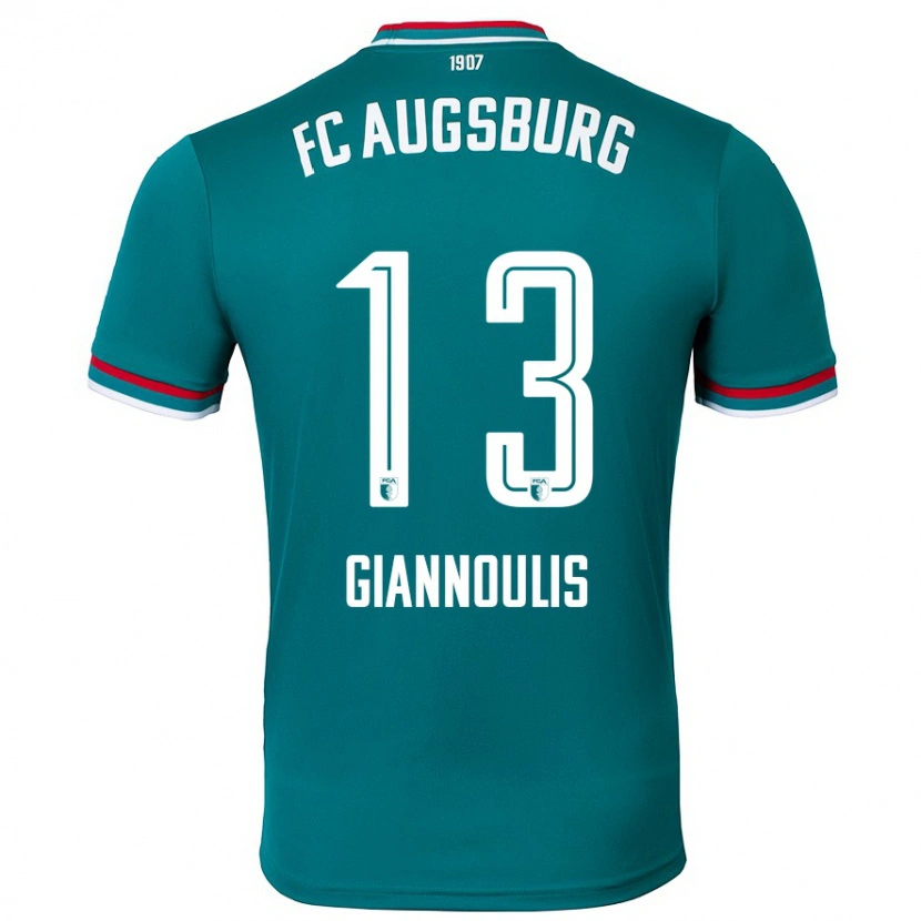 Danxen Mænd Dimitrios Giannoulis #13 Mørkegrøn Udebane Spillertrøjer 2024/25 Trøje T-Shirt
