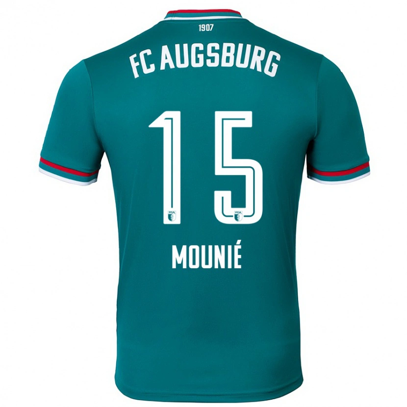 Danxen Mænd Steve Mounié #15 Mørkegrøn Udebane Spillertrøjer 2024/25 Trøje T-Shirt