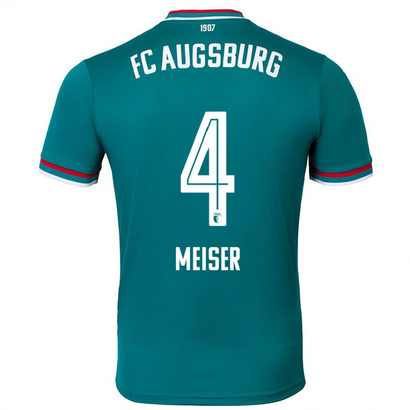 Danxen Mænd Felix Meiser #4 Mørkegrøn Udebane Spillertrøjer 2024/25 Trøje T-Shirt