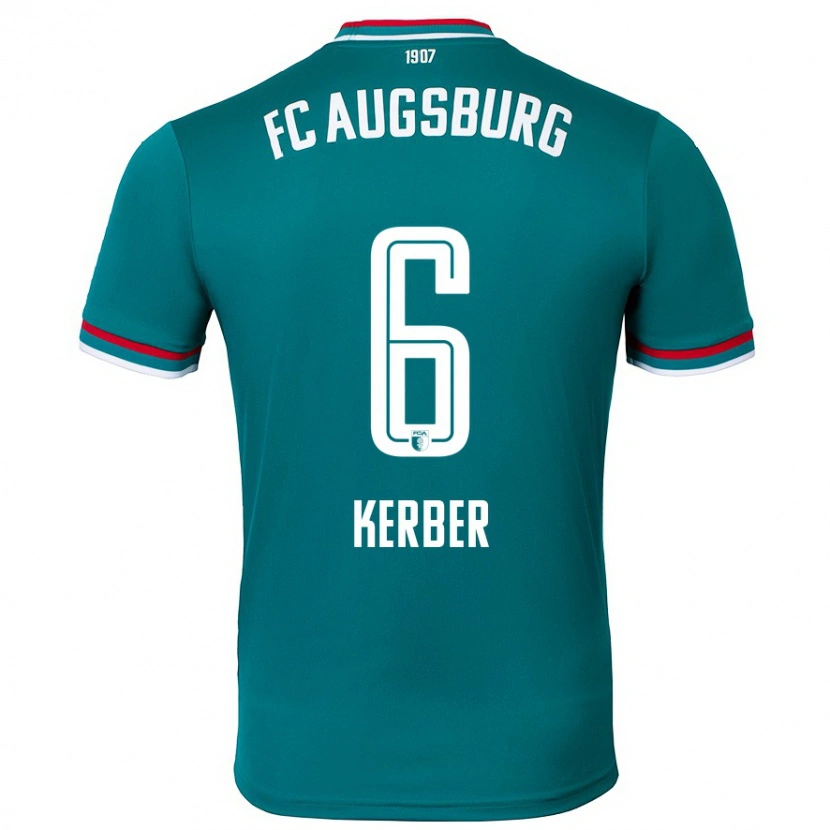 Danxen Mænd Luca Kerber #6 Mørkegrøn Udebane Spillertrøjer 2024/25 Trøje T-Shirt